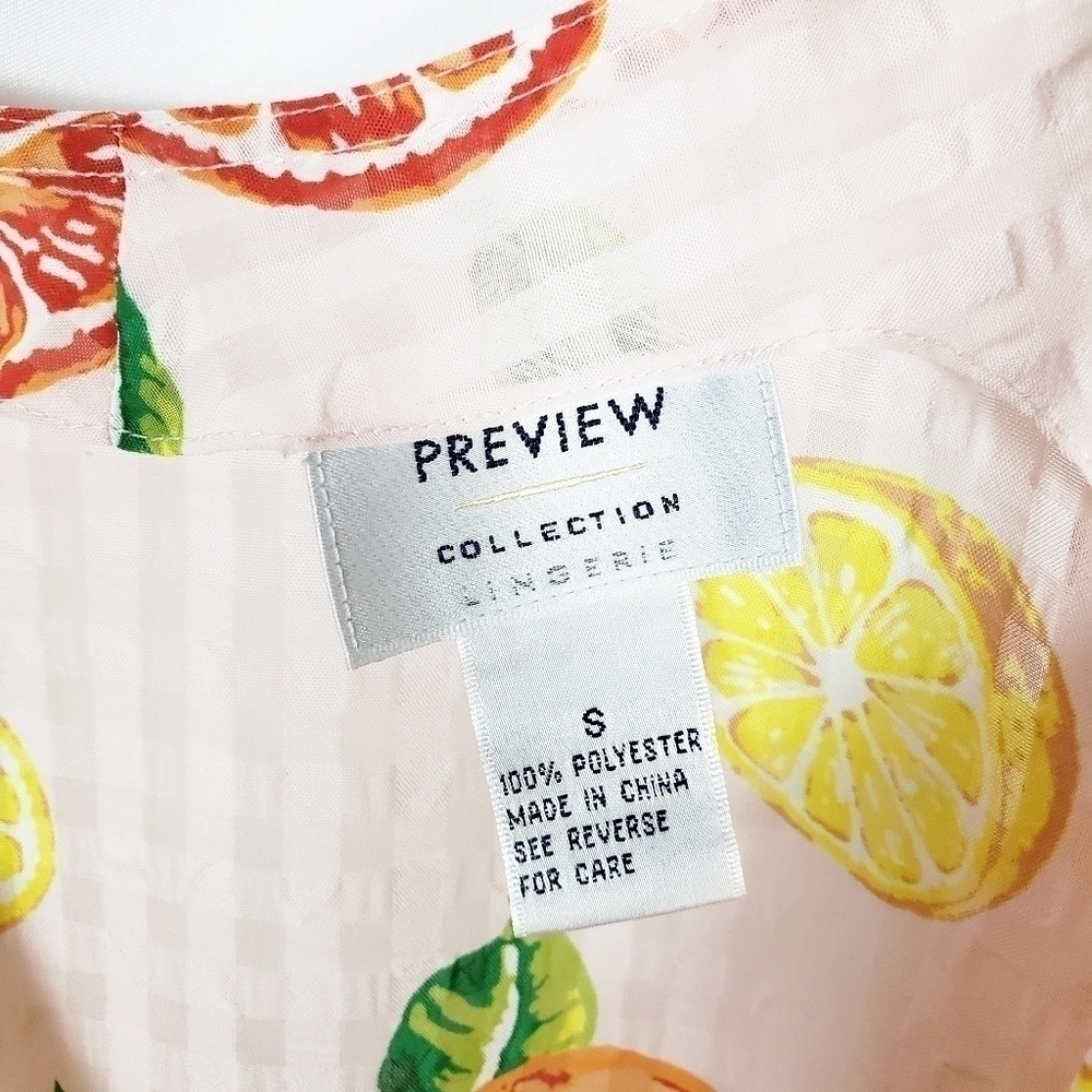 VINTAGE Preview Collection Lingerie citrus slip mini lemon orange - Picture 5 of 5